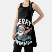 メリー・スウィマス・クリスマス・サンタ・Xmas・スイミング・プール エプロン (インサイチュ)