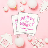 メリー&スウィートクリスマスキャンディーケーンホリデーパーティー スタンダードカクテルナプキン