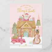 メリー＆スウィート ウォーターカラー ハニージンジャーブレッド キャンディ ヴィレッジ 箔シーズンカード (正面)