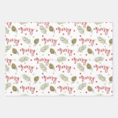 「メリー」スクリプト、居心地の良いそりのシーン、スター ラッピングペーパーシート (正面)