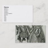 メリー、スコット(1542-87年)および雌鶏の女王のポートレート 名刺 (正面/裏面)