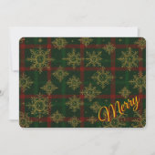 メリー スチームパンク スノーフレーク レッド アンド グリーン タルタン シーズンカード (正面)