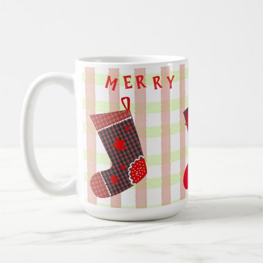 メリー・ストッキングス・クリスマス コーヒーマグカップ (左)