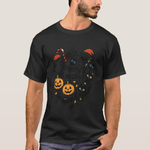 メリー スプーキー ハロウィン クリスマス かわいい 猫 カボチャ Tシャツ