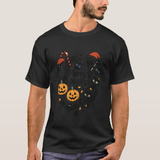 メリー スプーキー ハロウィン クリスマス かわいい 猫 カボチャ Tシャツ