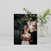 メリー&ス結婚したエレガントクリプト写真 箔シーズンポストカード (立ち正面)