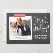 メリー&チョーク結婚したボードホリデーカード シーズンカード (正面)