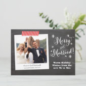 メリー&チョーク結婚したボードホリデーカード シーズンカード (スタンド正面)