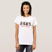 メリー・トラッシュマス ~ 面白いクリスマスのアライグマ Tシャツ (正面フル)
