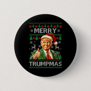 メリー・トランプマス サンタクロース ドナルド・トランプ 缶バッジ