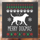 メリー・ドグマス クリスマスの犬 ベクター ウィンドウサイン (シート2)