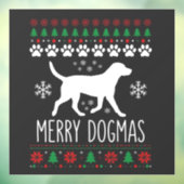 メリー・ドグマス クリスマスの犬 ベクター ウィンドウサイン (シート3)