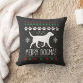 メリー・ドグマス クリスマスの犬 ベクター クッション (ブランケット)