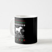 メリー・ドグマス クリスマスの犬 ベクター コーヒーマグカップ (正面左)