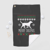 メリー・ドグマス クリスマスの犬 ベクター ゴルフタオル (インサイチュ)
