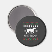 メリー・ドグマス クリスマスの犬 ベクター マグネット (正面/裏面)