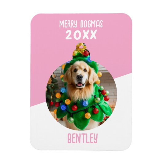 メリー・ドグマ オリジナル犬の写真 クリスマスの思い出 マグネット (縦)