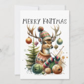 メリー ニットマス ニッティング クリスマス 招待状 (正面)