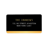 メリー&ニュー結婚したリウェズブラック金ゴールドクリスマス ラベル (正面)