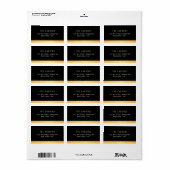 メリー&ニュー結婚したリウェズブラック金ゴールドクリスマス ラベル (フルシート)