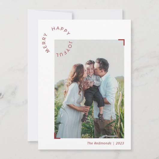 メリー ハッピー ジョイフル オーダーメイド フォト シーズンカード (正面)