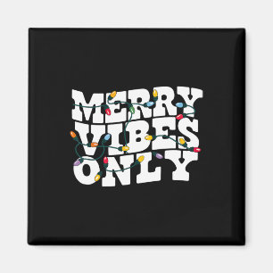 メリー・バイブス・オンリー クリスマス・ライト 波型 ビンテージTシャツ マグネット