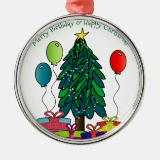メリー バースデー ハッピー クリスマス! メタルオーナメント