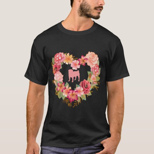 メリー・パグマス クリスマスパグ Tシャツ (正面)