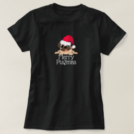 メリー・パグマス パグ 犬 Tシャツ