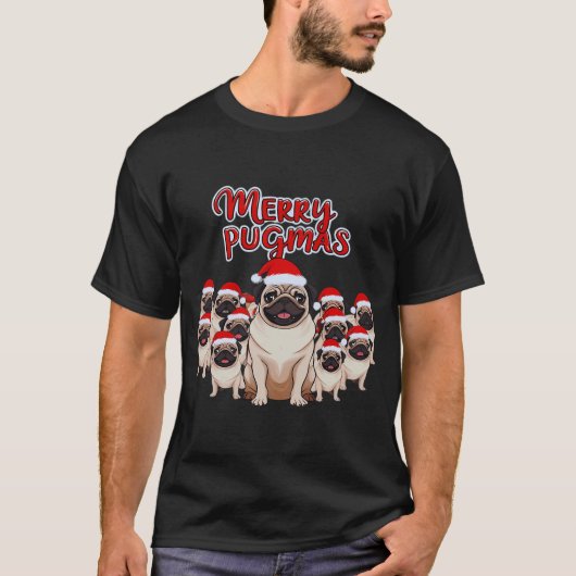 メリー・パグマス パグ Tシャツ (正面)