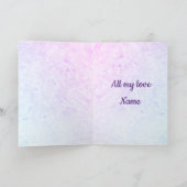 メリー・パーソナライズされたクリスマスの妻 カード (内部)