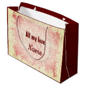 メリー・パーソナライズされたクリスマスの妻 ラージペーパーバッグ (裏面アングル)