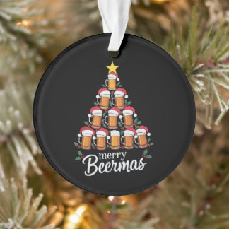 メリー ビアマス ビール マグ クリスマス ツリー サンタ ハット オーナメント