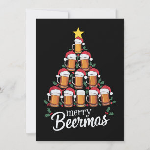 メリー ビアマス ビール マグ クリスマス ツリー サンタ ハット 招待状