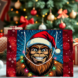 メリー・ビッグフット・サスカッチ・クリスマス ラージペーパーバッグ