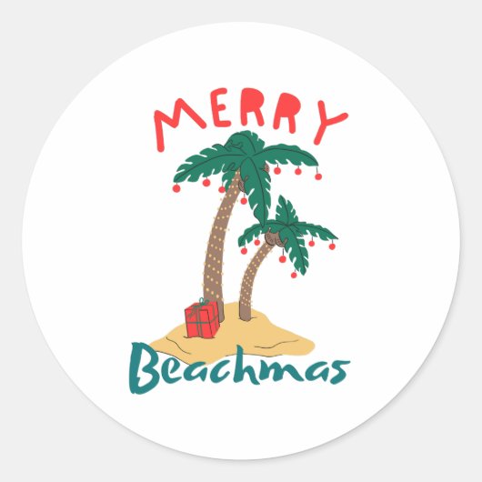 メリー・ビーチマス ジュライ・クリスマス ラウンドシール (正面)