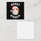 メリー・ピグマス かわいいユーモアの Guinea Pig クリスマス ノートカード (正面/裏面)