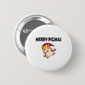 メリー・ピグマス フェイスマスク 楽しいモルモット クリスマス 缶バッジ (正面&裏面)