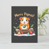 メリー ピグマス モルモット クリスマス サンタ 招待状 (スタンド正面)