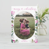 メリー&ピンクオーバルフォトメリークリスマスカード シーズンカード (スタンド正面)