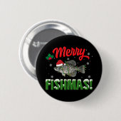 メリー・フィッシュマス クリスマス 魚好き 缶バッジ (正面&裏面)