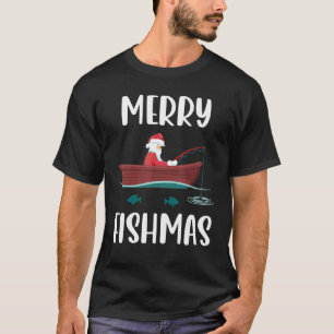 メリー・フィッシュマス・クリスマス Xmas 釣り 魚 漁師 Tシャツ
