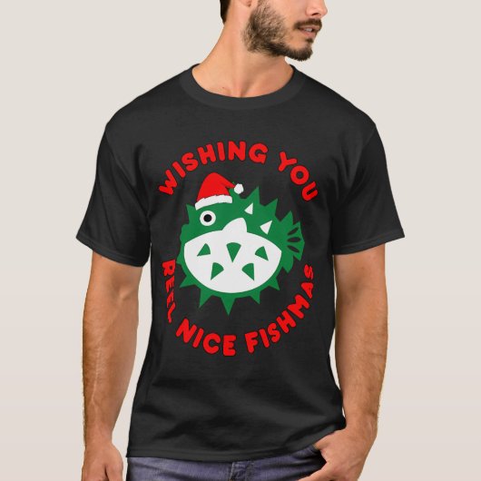 メリー・フィッシュマス・サンタ Tシャツ (正面)