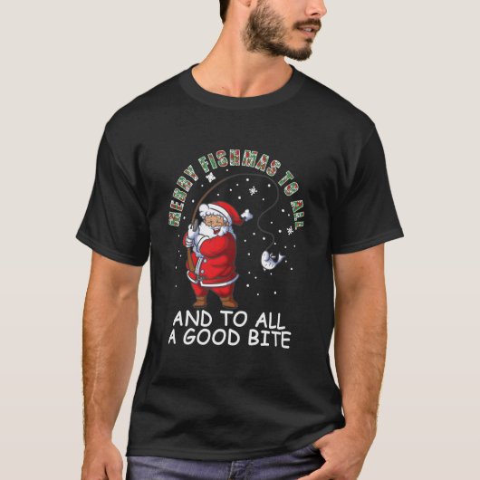 メリー・フィッシュマス・トゥ・オール・ファミリーパジャマ Tシャツ (正面)