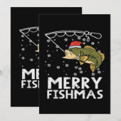 メリー・フィッシュマス・フィッシュ・フィッシング・クリスマス 招待状 (正面/裏面)