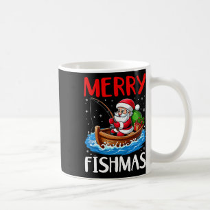 メリー・フィッシュマス 楽しいクリスマス サンタクロース 釣り コーヒーマグカップ
