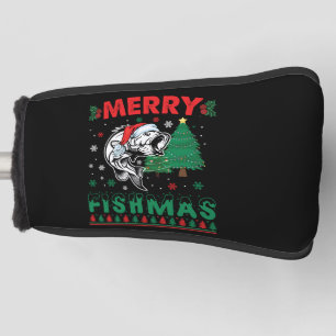 メリー・フィッシュマス 釣り お父さん 釣り人 クリスマス ゴルフヘッドカバー