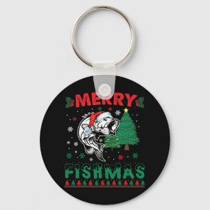 メリー・フィッシュマス 釣り 父 漁師 クリスマス キーホルダー