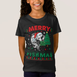 メリー・フィッシュマス 釣り 父 漁師 クリスマス Tシャツ