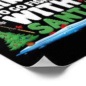 メリー フィッシュマス 面白い魚 サンタ ビッグフット クリスマス F ポスター (角)